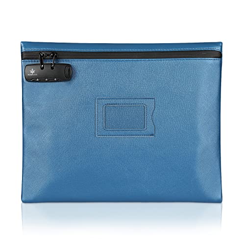KOSMCCO Notary Bag with Lock, Navy Blue, L - color: Navy Blue