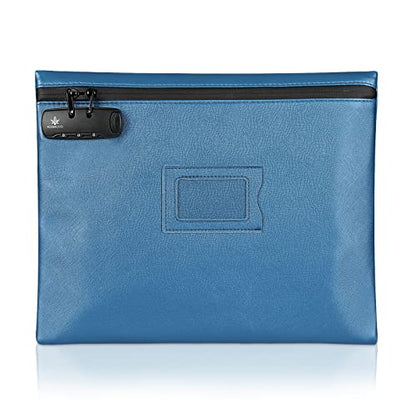 KOSMCCO Notary Bag with Lock, Navy Blue, L - color: Navy Blue