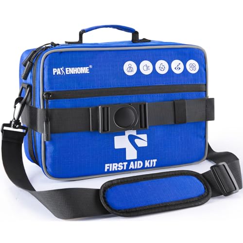 520 PCS Advanced First Aid Kit – Large 6-in-1 Modular Waterproof Well-Organized Emergency Kit for Home, Car, Travel, Camping, Boat & Outdoor