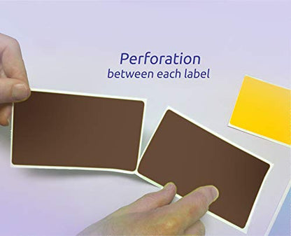 NextDayLabels 500 Rectangle Stickers, Color Coding Labels Roll, (3" x 5") - color: Brown