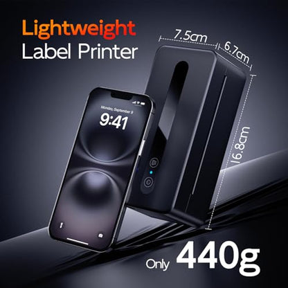 TATTMUSE Bluetooth Thermal Label Printer, 4X6 Shipping Label Printer for Small Business, Thermal Printer Sticker Printer Compatible with Phone, iOS, Android, Windows, Mac, Amazon, Shopify - color: Black