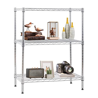 FDW | 3-Tier Wire Shelf | 23" x 13" x 30" | Chrome - color: Chrome, size: 23×13×30