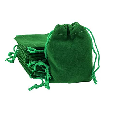 Palmhomee Pack of 48 3x4 Inch Velvet Drawstring Bags Gift Bag Velvet Pouch For Jewelry Wedding and Party Favor (Green) - color: Green