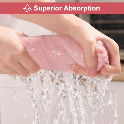 JOYMOOP Microfiber Cleaning Cloth, 18 Piece Set, Medium, Pink - color: J