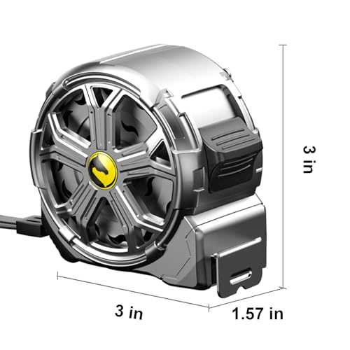 25ft Stainless Steel Tape Measure, Waterproof & Rustproof for Construction - color: 25'