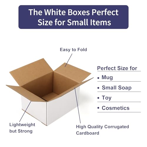 40 Pack Small Shipping Boxes 5X4X3 Inches - size: 5x4x3