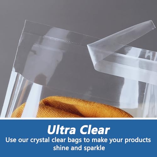 iMailer - 200 Count - 5" x 7" Cellophane Bags Self Sealing - Resealable Clear Poly Cello Bags for A2 A4 A6 Cards & Envelopes, Bakery, Cookies, Treats - size: 5x7 Inch (Pack of 200)
