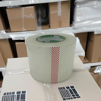 2 Pack Heavy Duty Packing Tape, Clear, 4 Inch Wide, 2.7MM Thick Shipping Tape, 145 Yards (435FT) Roll Length Mega Roll