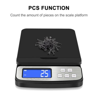 Fuzion Shipping Scale - Digital Postal Scale 90lb x 0.1oz, Flip-up Platform - color: Black