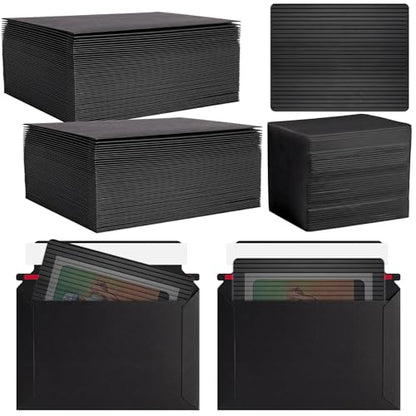 Faccito 400 Pcs Trading Card Shipping Envelopes Mailing Shield,Black - color: Black