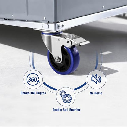 WORKPRO 4" Caster Wheels, 2200 LBS Heavy Duty Swivel Casters, Set of 4 - style: 4 Inch