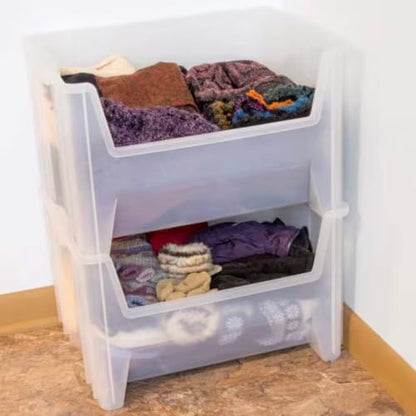 Clear Plastic Storage Container Bins (3-Pack) ZD77535