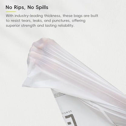 EKO 9.3 Gallon / 30–35 Liter Drawstring Trash Bags, 110 Count Heavy-Duty Tall Kitchen Garbage Can Liners, Extra-Strong Leak-Resistant, Unscented, White, Code K - size: 110 Count (Pack of 1), style: 9.3 Gallon Bags/Code K