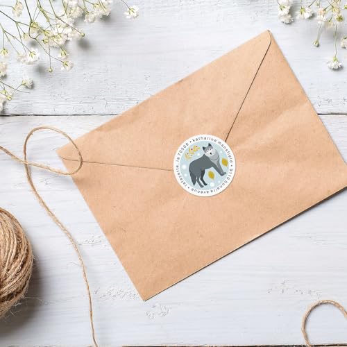 Forest Friends Round Return Address Labels (8 Designs) - Set of 144 1-1/2" Diameter Self-Adhesive, Flat-Sheet Labels - style: Forest