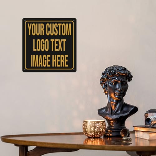 Custom Metal Signs - Personalized Signs for Office, Home, Bar - Indoor/Outdoor Use - 12"x12" - size: 12"x12"