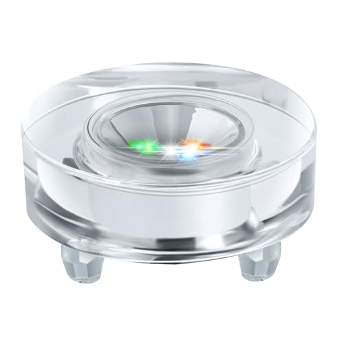 IFOLAINA Crystal LED Light Base Multicolor Changing Pedestal - color: R-Clear-7 Lighting Modes