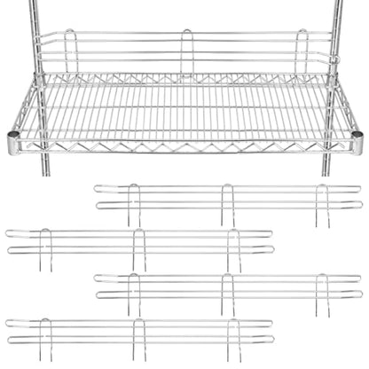 MorningRo 4 Pcs Silver Chrome Wire Shelf Ledge, 24" L x 4" H - color: Silver, size: 24" L X 4" H