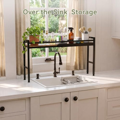 Extendable Over the Stove Shelf, Adjustable Height Over Stove Spice Rack - color: Twist-lock adjustment