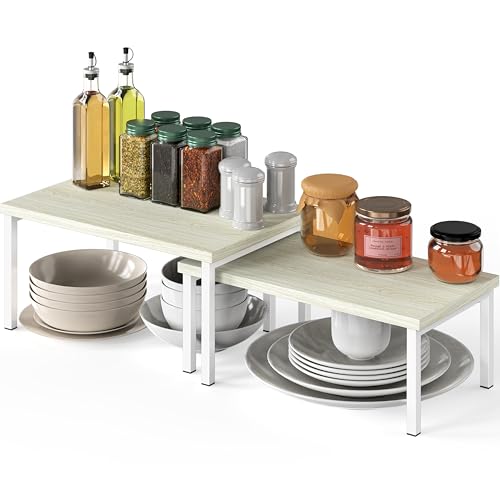 Simple Houseware Stackable Cabinet Counter Shelf Wooden Surface, Maple - color: Maple, size: Standard