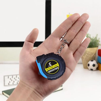 18 Pack Small Tape Measure Keychains - Mini Tape Measures Retractable,Pocket Measurement Tape Bulk Easy Read 3 Feet - color: Blue