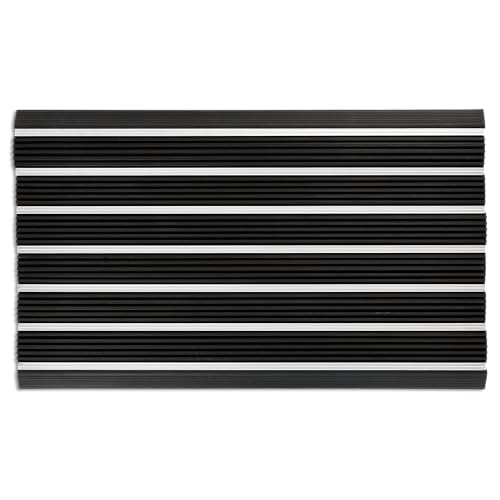 Ecomills Alumat Aluminum Doormat, 20" x 32.6", Black - size: 1'8" x 2'9" (Rectangular)