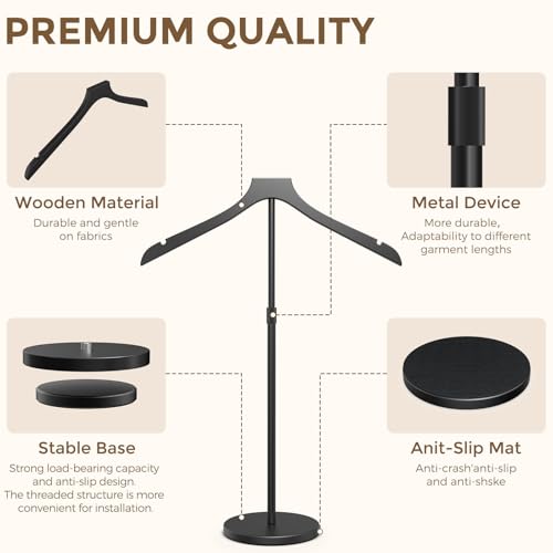2 Pack Mannequin Torso, 20-34 Inch Adjustable Shirt Display Stand, Black - size: 2 Pack