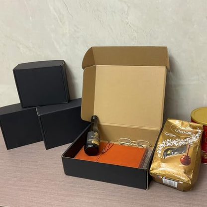 24 Pack 11x9x3 inch Black Shipping Boxes, Cardboard Packaging Mailing Boxes - size: 11x9x3 Inches