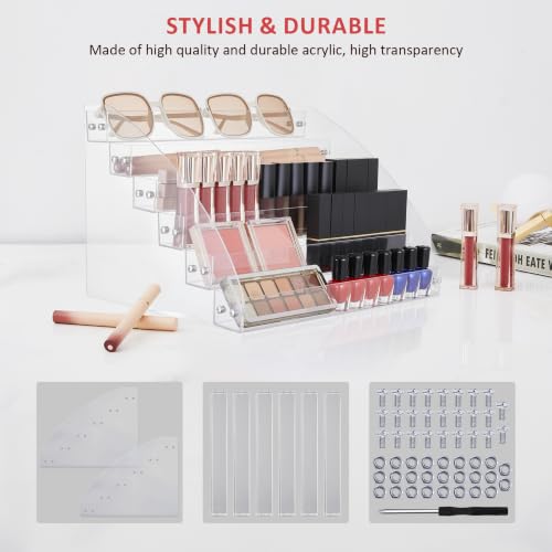 KINGROW Nail Polish Organizer, Acrylic Paint Display for table 6 Tier - size: 6 Layers