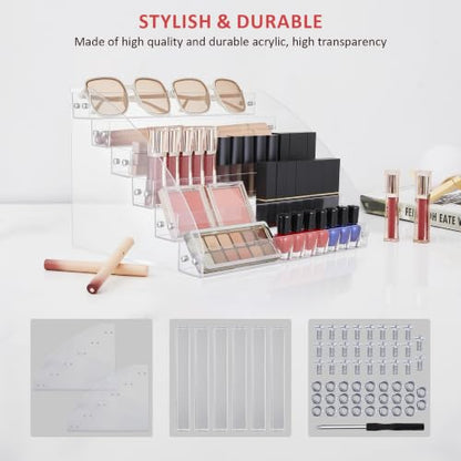 KINGROW Nail Polish Organizer, Acrylic Paint Display for table 6 Tier - size: 6 Layers