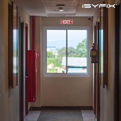 iSYFIX Exit Signs Stickers 6 Pack 12x4 Inch, Right & Left Arrow - color: Sticker Right&Left, size: 6 Pk 12x4