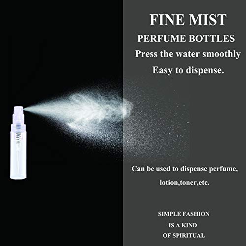 Mini Spray Bottle, Clear Plastic Empty Sample Containers, Fine Mist Perfume Travel Refillable Spray Bottle Perfume Atomizer Small Portable Bottle for Cleaning, Essential Oils 120Pcs 3ml - size: 3ml 120 Pcs