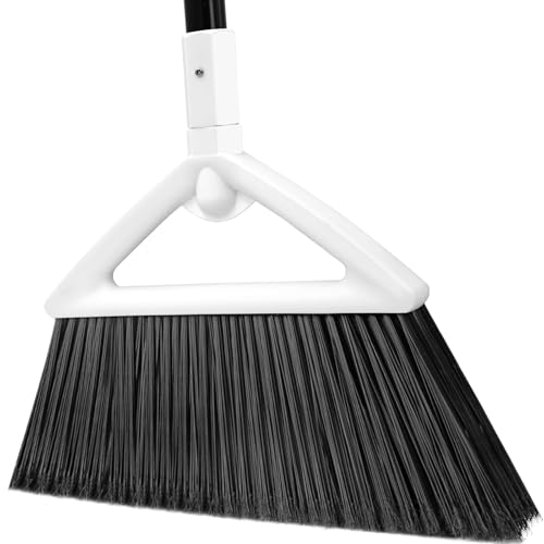 Heavy Duty White Angle Broom with Long Handle - 1 Pack - color: 1pack White