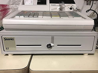 HK SYSTEMS SAM4S Cash Drawer Insert Money Tray Metal Wire Gripper 57 with 160key Wet Cover, 5 Bills and 5 Coins (Bundle) - size: Tray-57M + 160 Key