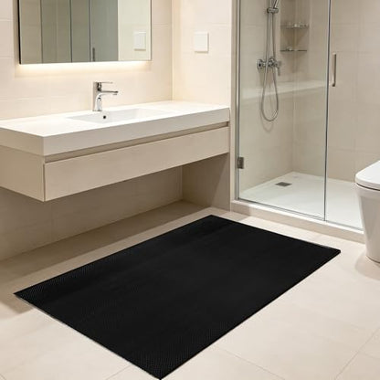 Thick PVC Drainage Floor Mat 3FTX10FT Black PVC Pool Floor Mat - size: 120" x 36" (Rectangular)