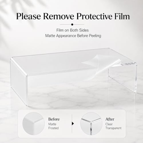 2 Pack Acrylic Medicine Cabinet Organizer Clear Shelves 2 Small - size: 2 x 11.4x3x3.7in