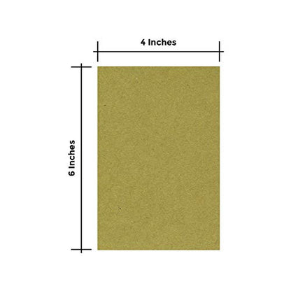 25 Sheets of Chipboard, 30pt (Point) Medium Weight Cardboard .030 Caliper Thickness, Craft and Packing, Brown Kraft Paper Board (4 x 6) - size: 4 x 6