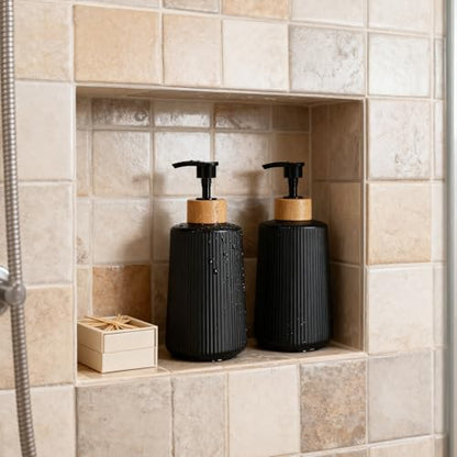 Glass Hand Soap Dispenser for Bathroom, Refillable Kitchen Dish Pump Bottle