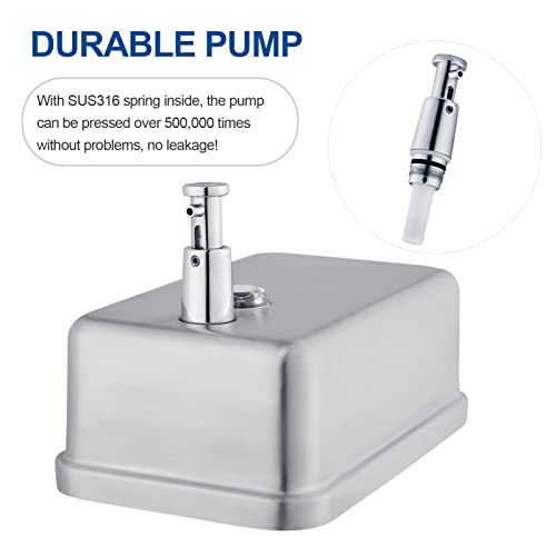 Commercial Soap Dispenser Wall Mount Stainless Steel, Vertical - size: Vertical