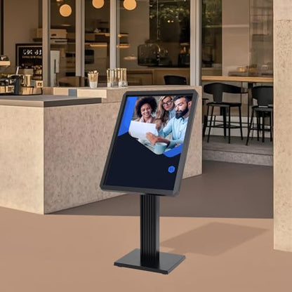 Sign Holder Stand, 21.5"x 29" Adjustable Floor Standing Sign Holder with Stable Base, Aluminum Vertical and Horizontal Pedestal Poster Stand for Board Display