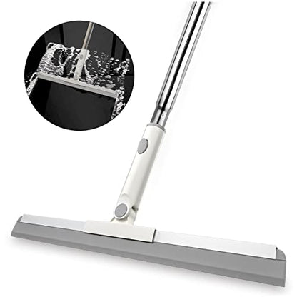 Floor Squeegee, Squeegee Broom for Floor with 62" Long Handle, Shower Squeegee for Tile Shower Walls,Garage, Deck, Bathroom, Glass,Window, Concrete Floor - size: 12"