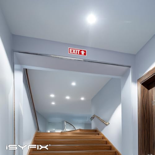iSYFIX Exit Signs, 6 Pack, 12x4 Inch, Directional Up Arrow Signs - color: Plastic Up, size: 6 Pk 12x4