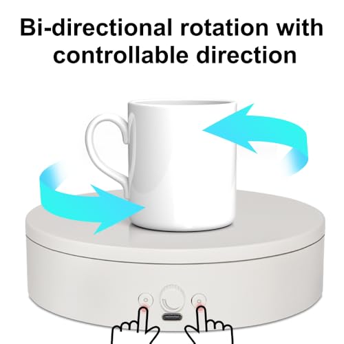 Rotating Display Stand Easy to Switch Direction, Adjustable Speed, Used for Product Display, Jewelry, Shoes Shooting and Display (7.87inch/White/(3PCS per pack)) - color: 7.87inch/White/(3PCS per pack)