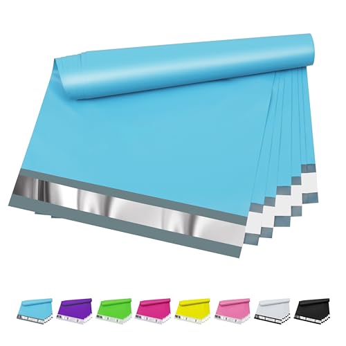 Poly Mailers 14.5 x 19 Inch, 50 Count, Blue 2.4 Mil Self-Seal Bags - color: Blue, size: 14.5x19 Inch 50 Pcs