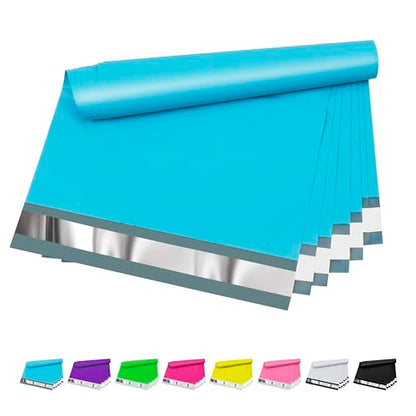 Poly Mailers 14.5 x 19 Inch, 50 Count, Blue 2.4 Mil Self-Seal Bags - color: Blue, size: 14.5x19 Inch 50 Pcs