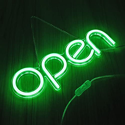 LED Open Sign,16x6 inch Open Signs for Business with Open Close Sign(Green) - color: Green