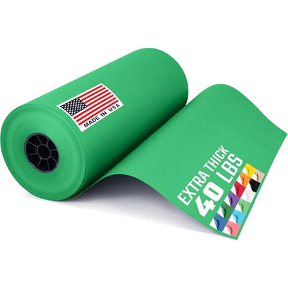 USA Made 18" x 8640" (720 ft) Green Kraft Paper Roll, Large Size - color: Green, size: 1 Roll