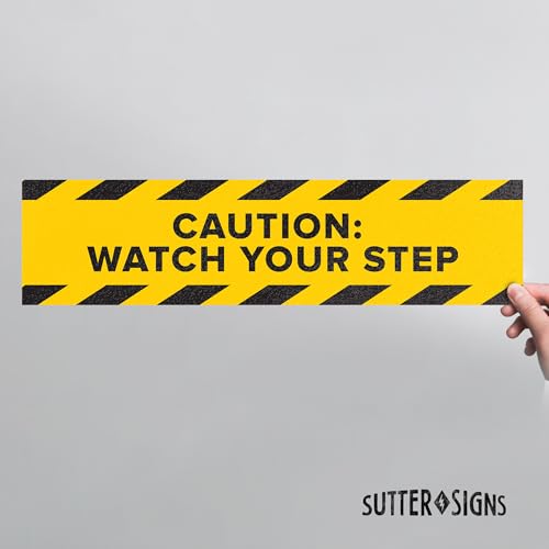 5pk Anti Slip Watch Your Step Floor Decals Caution Wet Floor Sign