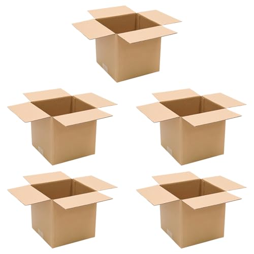 5 Pack 8x8x8 Shipping Boxes Brown Corrugated Cardboard Mailers - size: 8x8x8in