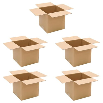 5 Pack 8x8x8 Shipping Boxes Brown Corrugated Cardboard Mailers - size: 8x8x8in