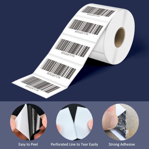 LLIKED 2.25" x 1.25" Direct Thermal Labels, 1000 Barcode Address Labels - size: 2.25"x1.25"-1 Roll